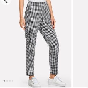 S gingham Romwe pants